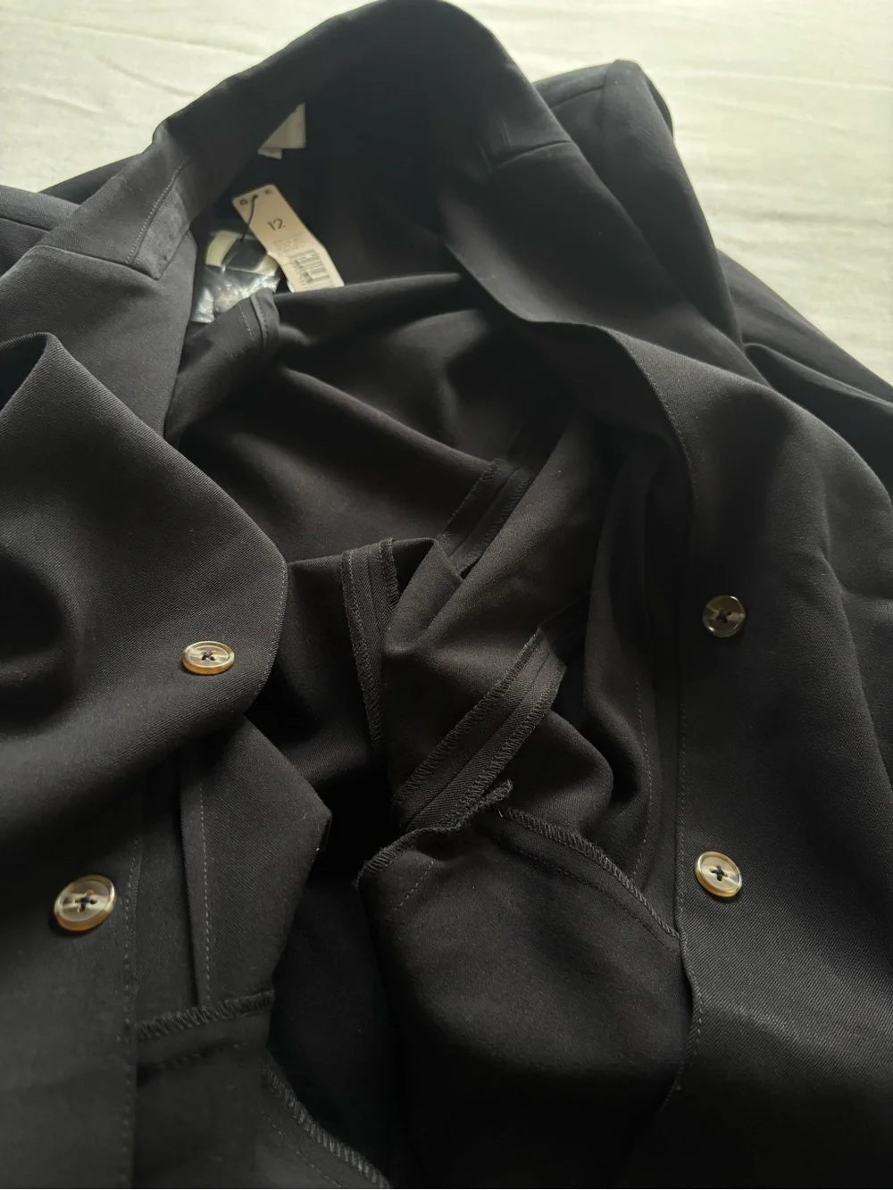NWT NIC+ZOE The Avenue Blazer Black Tailored Stretch Jacket Size 12